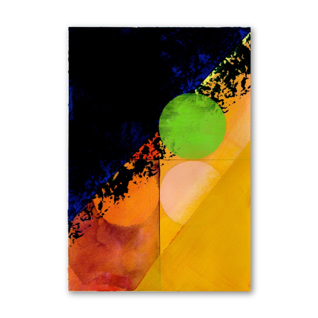 Untitled, acrylic paint, graphite, ink on paper (ca. 18x 28cm), 2025-26